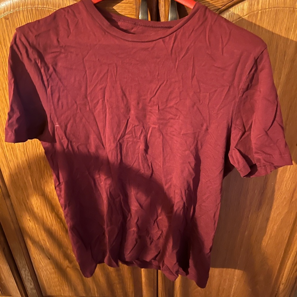 Topman Men's Burgundy T-Shirt